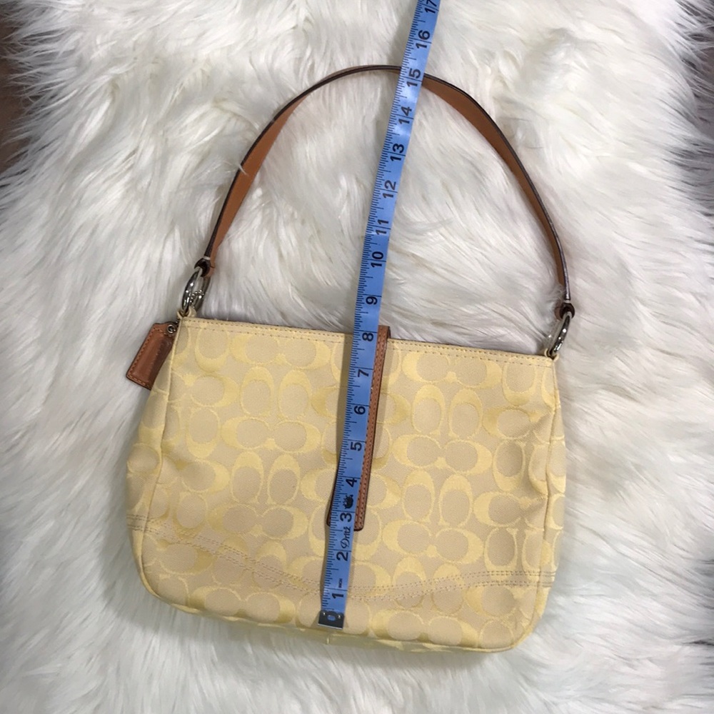 Coach light yellow purse EUC - Picture 5 of 6